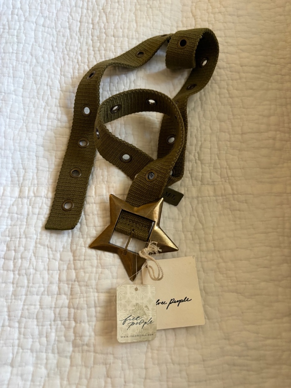 NWT $68 Free People Zoa Hip Belt Size M/L Weeping Willow - Picture 7 of 8